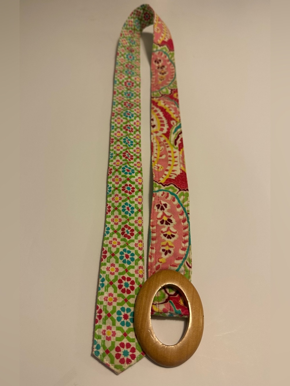 Vera Bradley Adjustable Pink Multicolored Fabric Belt